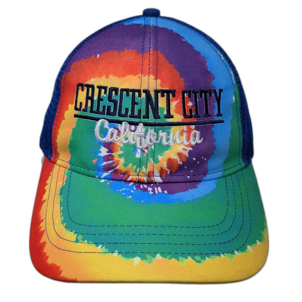 Ohiopyle Baseball Cap Blue One Size Crescent City California Tie Dye Mesh Hat